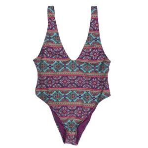 Unbranded Swim Suit Women One Piece Size M Purple Blue New Without Tags
